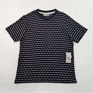 Amongst Others Men's Drop Shoulder Boxy Fit T-Shirt Heavyweight Black Knit NWT